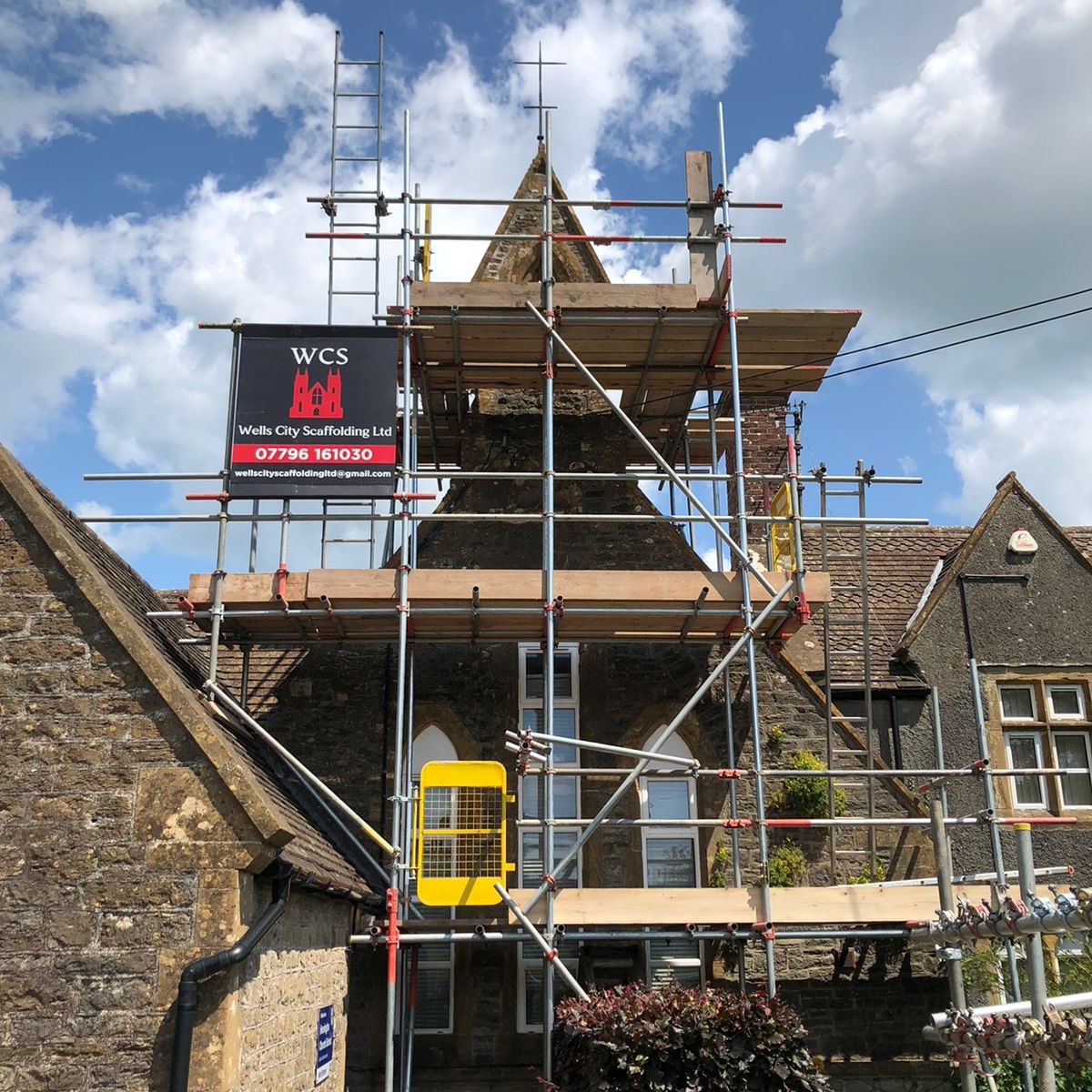 scaffolding services, spire wrap